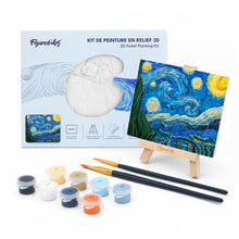 Laden Sie das Bild in den Galerie-Viewer, 3D Relief Malset - Die Sternennacht, Van Gogh Figured'Art