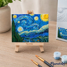 Laden Sie das Bild in den Galerie-Viewer, 3D Relief Malset - Die Sternennacht, Van Gogh