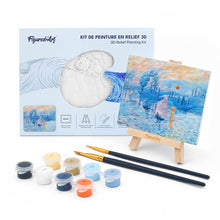 Laden Sie das Bild in den Galerie-Viewer, 3D Relief Malset - Impression, Sonnenaufgang, Monet Figured'Art