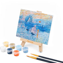 Laden Sie das Bild in den Galerie-Viewer, 3D Relief Malset - Impression, Sonnenaufgang, Monet