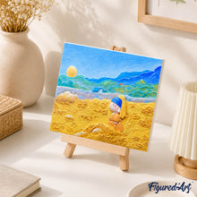 Laden Sie das Bild in den Galerie-Viewer, 3D Relief Malset - Die kleine Perle in goldenen Feldern