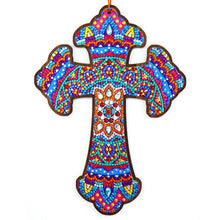 Laden Sie das Bild in den Galerie-Viewer, Dekorativer Anhänger Diamond Painting Kreuz Mandala