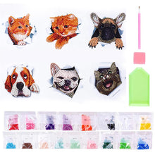 Laden Sie das Bild in den Galerie-Viewer, Aufkleber-Set Diamond Painting Katzen und Hunde Set 2