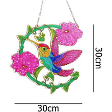 Laden Sie das Bild in den Galerie-Viewer, Türhänger Diamond Painting 5D Kolibri mit Blumen