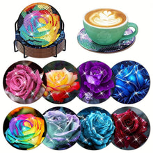 Laden Sie das Bild in den Galerie-Viewer, Untersetzer Diamond Painting 5D Rosa Bunt