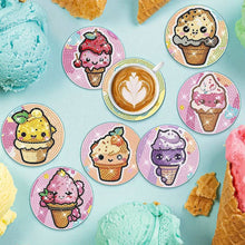 Laden Sie das Bild in den Galerie-Viewer, Untersetzer Diamond Painting 5D Lustige Eistüten