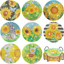 Laden Sie das Bild in den Galerie-Viewer, Untersetzer Diamond Painting 5D mit Sonnenblumen