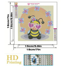 Laden Sie das Bild in den Galerie-Viewer, Diamond Painting Biene für Kinder mit Bilderrahmen