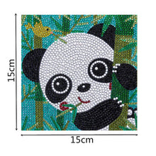 Laden Sie das Bild in den Galerie-Viewer, Diamond Painting mit Panda für Kinder mit Bilderrahmen