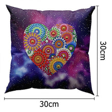 Laden Sie das Bild in den Galerie-Viewer, Kissenbezug Diamond Painting 5D 30x30 cm Mandala Herz