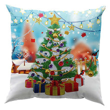 Laden Sie das Bild in den Galerie-Viewer, Kissenbezug Diamond Painting 5D 30x30 cm Weihnachtsbaum