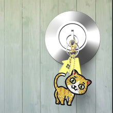 Laden Sie das Bild in den Galerie-Viewer, Schlüsselanhänger Diamond Art Katzen 5 Stück