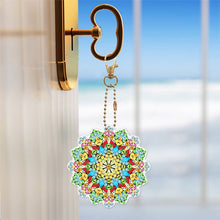Laden Sie das Bild in den Galerie-Viewer, Schlüsselanhänger Diamond Painting 5D Blumen Mandala 5 Stück