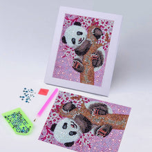 Laden Sie das Bild in den Galerie-Viewer, Diamond Painting 5D Panda für Kinder mit Bilderrahmen