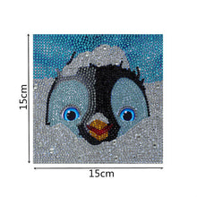 Laden Sie das Bild in den Galerie-Viewer, Diamond Painting 5D Kinder Pinguin mit Bilderrahmen