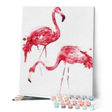 Laden Sie das Bild in den Galerie-Viewer, Malen nach Zahlen für Erwachsene | Rosarote Flamingos | Figured'Art