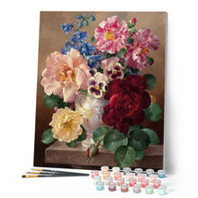 Laden Sie das Bild in den Galerie-Viewer, Malen nach Zahlen Erwachsene Schöner Blumenstrauß Figured'Art