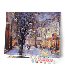 Laden Sie das Bild in den Galerie-Viewer, Malen nach Zahlen für Erwachsene | Stadt im Winter | Figured'Art