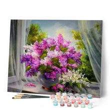 Laden Sie das Bild in den Galerie-Viewer, Malen nach Zahlen für Erwachsene | Vase am Fenster | Figured'Art