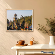 Laden Sie das Bild in den Galerie-Viewer, Malen nach Zahlen für Erwachsene | Wachturm im Wald | Figured'Art