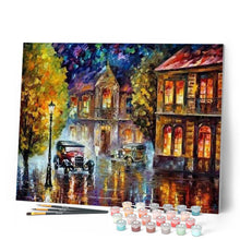 Laden Sie das Bild in den Galerie-Viewer, Malen nach Zahlen für Erwachsene | Altes Auto in der Nacht | Figured'Art