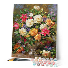 Laden Sie das Bild in den Galerie-Viewer, Malen nach Zahlen für Erwachsene | Vase und Farbexplosion | Figured'Art
