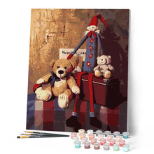 Laden Sie das Bild in den Galerie-Viewer, Malen nach Zahlen für Erwachsene | Teddybär und Puppen | Figured'Art