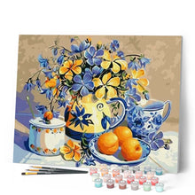 Laden Sie das Bild in den Galerie-Viewer, Malen nach Zahlen für Erwachsene | Blumen und Orangen | Figured'Art
