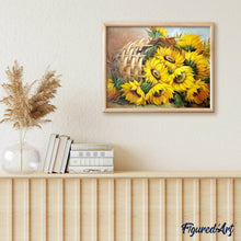 Laden Sie das Bild in den Galerie-Viewer, Malen nach Zahlen für Erwachsene | Korb mit Sonnenblumen | Figured'Art