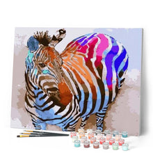 Laden Sie das Bild in den Galerie-Viewer, Malen nach Zahlen für Erwachsene | Regenbogenzebra | Figured'Art