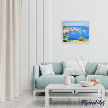 Laden Sie das Bild in den Galerie-Viewer, Malen nach Zahlen für Erwachsene | Kleiner griechischer Hafen | Figured'Art