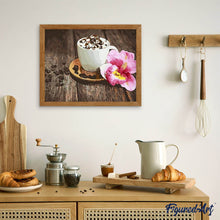 Laden Sie das Bild in den Galerie-Viewer, Malen nach Zahlen für Erwachsene | Blumen und Kaffee | Figured'Art
