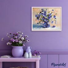 Laden Sie das Bild in den Galerie-Viewer, Malen nach Zahlen für Erwachsene | Saphirblaue Vase | Figured'Art
