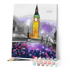 Laden Sie das Bild in den Galerie-Viewer, Malen nach Zahlen für Erwachsene | Garten in der Nähe von Big Ben | Figured'Art