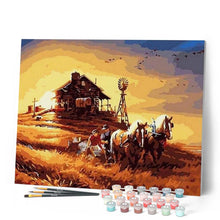 Laden Sie das Bild in den Galerie-Viewer, Malen nach Zahlen für Erwachsene | Pferde in der Ranch | Figured'Art