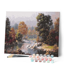 Laden Sie das Bild in den Galerie-Viewer, Malen nach Zahlen Erwachsene Waldlandschaft Figured'Art