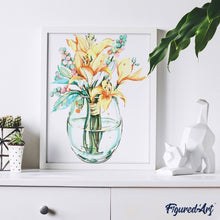 Laden Sie das Bild in den Galerie-Viewer, Malen nach Zahlen für Erwachsene | Lilien in einer Vase | Figured'Art