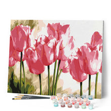 Laden Sie das Bild in den Galerie-Viewer, Malen nach Zahlen für Erwachsene | Roserote Tulpen | Figured'Art