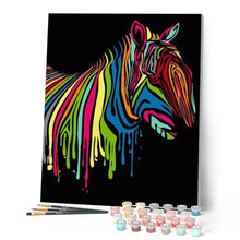 Laden Sie das Bild in den Galerie-Viewer, Malen nach Zahlen für Erwachsene | Buntes Zebra 2 | Figured'Art