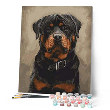 Laden Sie das Bild in den Galerie-Viewer, Malen nach Zahlen für Erwachsene | Schwarzbrauner Hund | Figured'Art
