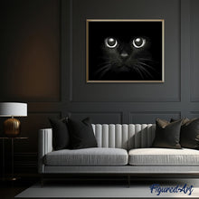 Laden Sie das Bild in den Galerie-Viewer, Malen nach Zahlen für Erwachsene | Schwarzer Katzenkopf | Figured'Art