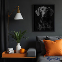 Laden Sie das Bild in den Galerie-Viewer, Malen nach Zahlen für Erwachsene | Portrait schwarzer Hund | Figured'Art