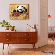 Laden Sie das Bild in den Galerie-Viewer, Malen nach Zahlen für Erwachsene | Panda und Vogel | Figured'Art