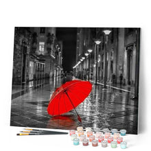 Laden Sie das Bild in den Galerie-Viewer, Malen nach Zahlen für Erwachsene | Roter Regenschirm | Figured'Art