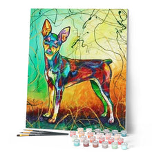Laden Sie das Bild in den Galerie-Viewer, Malen nach Zahlen für Erwachsene | Bunte Hunde | Figured'Art