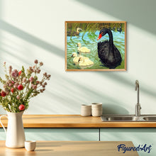 Laden Sie das Bild in den Galerie-Viewer, Malen nach Zahlen für Erwachsene | Schwarzer Schwan | Figured'Art
