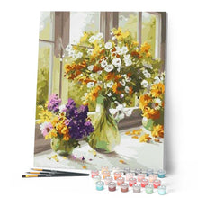 Laden Sie das Bild in den Galerie-Viewer, Malen nach Zahlen für Erwachsene | Blumen am Fenster | Figured'Art