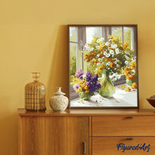 Laden Sie das Bild in den Galerie-Viewer, Malen nach Zahlen für Erwachsene | Blumen am Fenster | Figured'Art