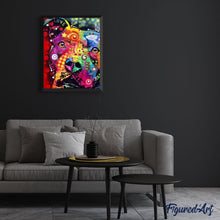 Laden Sie das Bild in den Galerie-Viewer, Malen nach Zahlen für Erwachsene | Bunter Hund abstrakt | Figured'Art