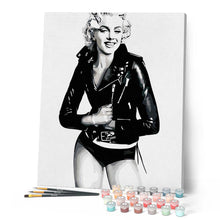 Laden Sie das Bild in den Galerie-Viewer, Malen nach Zahlen für Erwachsene | Marilyn Monroe in schwarzweiss | Figured'Art
